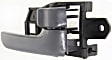 Front or Rear, Passenger Side Interior Door Handle, Gray, With Door Lock Button