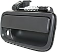 Front, Passenger Side Textured Black Exterior Door Handle, With Key Hole