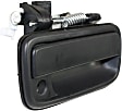 Front, Passenger Side Textured Black Exterior Door Handle, With Key Hole