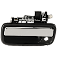 1995-2004 Toyota Tacoma - Front, Driver Side Chrome Lever with Black Bezel Exterior Door Handle, With Key Hole