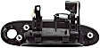 Front, Driver Side Exterior Door Handle, Smooth Black, With Key Hole, Base Model