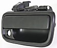 Front, Passenger Side Smooth Black Exterior Door Handle, With Key Hole