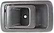Front or Rear, Driver Side Interior Door Handle, Dark Gray, Without Door Lock Hole
