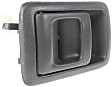 Front or Rear, Driver Side Interior Door Handle, Dark Gray, Without Door Lock Hole