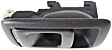Front or Rear, Driver Side Interior Door Handle, Dark Gray, Without Door Lock Hole