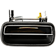 Rear, Driver Side Chrome Lever with Black Bezel Exterior Door Handle, Without Key Hole, Crew Cab Pickup