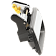 Rear, Driver Side Chrome Lever with Black Bezel Exterior Door Handle, Without Key Hole, Crew Cab Pickup