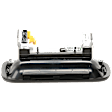 Rear, Driver Side Chrome Lever with Black Bezel Exterior Door Handle, Without Key Hole, Crew Cab Pickup