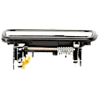 Rear, Driver Side Chrome Lever with Black Bezel Exterior Door Handle, Without Key Hole, Crew Cab Pickup