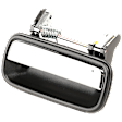 Rear, Driver Side Chrome Lever with Black Bezel Exterior Door Handle, Without Key Hole, Crew Cab Pickup