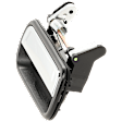 Rear, Driver Side Chrome Lever with Black Bezel Exterior Door Handle, Without Key Hole, Crew Cab Pickup