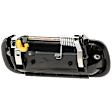 Rear, Driver Side Chrome Lever with Black Bezel Exterior Door Handle, Without Key Hole, Crew Cab Pickup