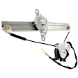 Rear, Driver Side Power Window Regulator, With Motor, Sedan