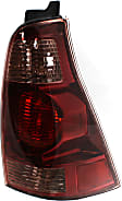 Passenger Side Tail Light, without Bulb, Halogen, Clear and Red Lens