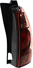 Passenger Side Tail Light, without Bulb, Halogen, Clear and Red Lens