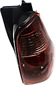 Passenger Side Tail Light, without Bulb, Halogen, Clear and Red Lens