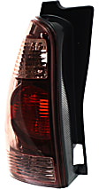 Driver Side Tail Light, without Bulb, Halogen, Clear and Red Lens