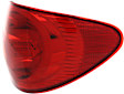 Passenger Side, Outer Tail Light, with Bulb, Halogen, Amber and Red Lens