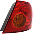 Passenger Side, Outer Tail Light, with Bulb, Halogen, Amber and Red Lens
