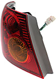Driver Side, Outer Tail Light, with Bulb, Halogen, Amber and Red Lens