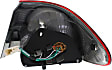 Driver Side, Outer Tail Light, with Bulb, Halogen, Amber and Red Lens