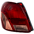 Driver Side Tail Light, with Bulb, Halogen, Clear and Red Lens, Base Model, 4 Cyl., 1.5L Engine