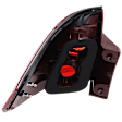 Passenger Side, Outer Tail Light, without Bulb, Halogen, Red Lens