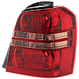 Passenger Side Tail Light, without Bulb, Halogen, Clear and Red Lens