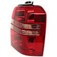 Passenger Side Tail Light, without Bulb, Halogen, Clear and Red Lens