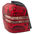 Driver Side Tail Light, without Bulb, Halogen, Clear and Red Lens