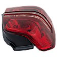 Driver Side Tail Light, without Bulb, Halogen, Clear and Red Lens