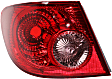 Driver Side, Outer Tail Light, without Bulb, Halogen, Clear and Red Lens