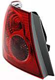 Driver Side, Outer Tail Light, with Bulb, Halogen, Clear and Red Lens