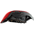 Passenger Side Tail Light, without Bulb, Halogen, Amber, Clear and Red Lens, Base Model, Coupe/Sedan
