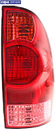 Passenger Side Tail Light, with Bulb, Halogen, Red Lens, CAPA CERTIFIED