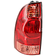 Driver Side Tail Light, with Bulb, Halogen, Red Lens