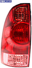 Driver Side Tail Light, with Bulb, Halogen, Red Lens, CAPA CERTIFIED