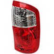 Passenger Side Tail Light, with Bulb, For Double Cab With Standard Bed, Halogen, Clear and Red Lens