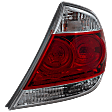Passenger Side Tail Light, with Bulb, Halogen, Clear and Red Lens, LE/XLE Models, USA Built Vehicle