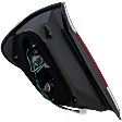 Passenger Side Tail Light, with Bulb, Halogen, Clear and Red Lens, LE/XLE Models, USA Built Vehicle