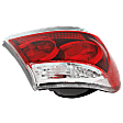 Driver Side Tail Light, with Bulb, Halogen, Clear and Red Lens, SE Model, USA Built Vehicle