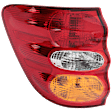 Driver Side, Outer Tail Light, with Bulb, Halogen, Amber, Clear and Red Lens