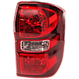Passenger Side Tail Light, without Bulb, Halogen, Clear and Red Lens, 4 Cyl., 2.4L Engine