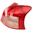 Passenger Side Tail Light, without Bulb, Halogen, Clear and Red Lens, Hatchback