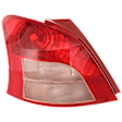 Driver Side Tail Light, without Bulb, Halogen, Clear and Red Lens, Hatchback