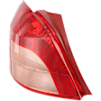 Driver Side Tail Light, without Bulb, Halogen, Clear and Red Lens, Hatchback