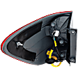 Passenger Side, Outer Tail Light, with Bulb, Halogen, Clear and Red Lens, 8 Cyl., 4.7L Engine