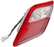 Passenger Side, Inner Tail Light, with Bulb, Halogen, Clear and Red Lens, Except Hybrid Model, Japan/USA Built Vehicle