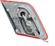 Passenger Side, Inner Tail Light, with Bulb, Halogen, Clear and Red Lens, Except Hybrid Model, Japan/USA Built Vehicle