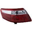 Driver Side, Outer Tail Light, without Bulb, Halogen, Clear and Red Lens, Except Hybrid Model, Japan Built Vehicle